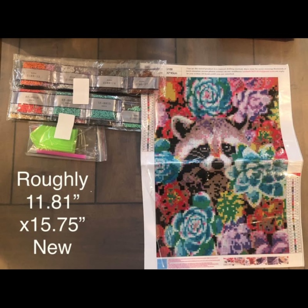 Colorful Raccoon Diamond Painting Kit